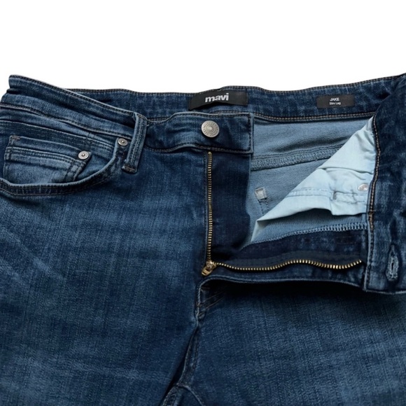 MAVI Jake Slim Leg Dark Blue Denim Jeans Sz 36 X 30 Men’s - Picture 4 of 16